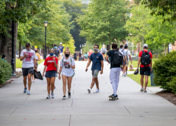 Students wearing masks