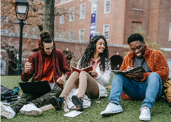 Diverse group of students