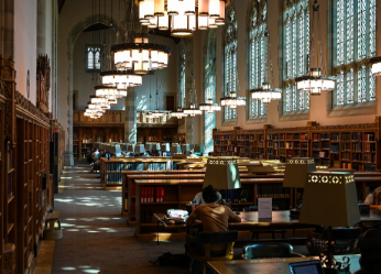 The reading room of the Yale University Library