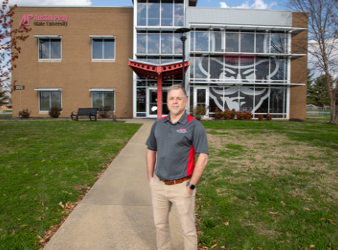 Ben Drummond outside of the Fort Campbell Center.